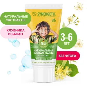 Детская зубная паста от 3 до 6 лет, «Клубника и банан», 50г
