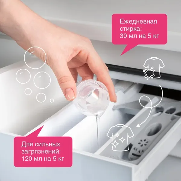 Гель для стирки белого белья, 0,75л