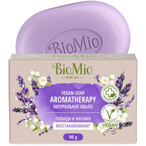 Натуральное туалетное мыло BioMio BIO-SOAP AROMATHERAPY, лаванда и жасмин, 90 г
