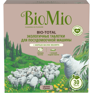 Эко таблетки BioMio® BIO-TOTAL для посудомоечной машины 7в1, эвкалипт, 30 шт