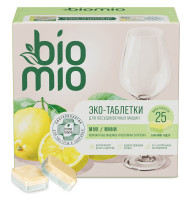 Мини эко таблетки BioMio® BIO-TABS для посудомоечной машины, бергамот и юдзу, 10г / 25 шт