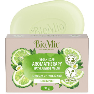 Натуральное туалетное мыло BioMio BIO-SOAP AROMATHERAPY, бергамот и зеленый чай, 90 г