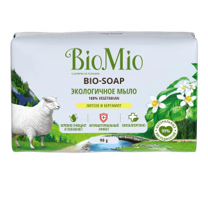 Натуральное туалетное мыло BioMio® BIO-SOAP с эфирными маслами литсея и бергамота, 90 г