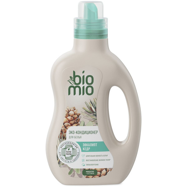 Экологичный кондиционер для белья BioMio® BIO-SOFT, эвкалипт-кедр, 800 мл