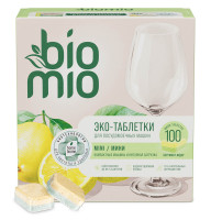 Мини эко таблетки BioMio® BIO-TABS для посудомоечной машины, бергамот и юдзу, 10г / 100 шт