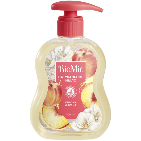 Натуральное жидкое мыло BioMio® Natural Liquid Soap с маслом персика, 300 мл