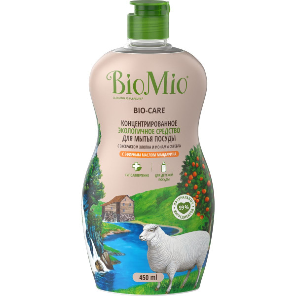 Эко средство для мытья посуды BioMio® BIO-CARE мандарин, концентрат, 450 мл