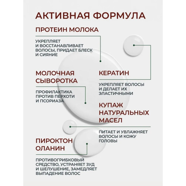 KULTA KORI Шампунь против перхоти и себореи на молочной сыворотке 250 мл