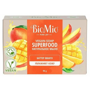 Натуральное туалетное мыло BioMio BIO-SOAP SUPERFOOD, манго, 90 г